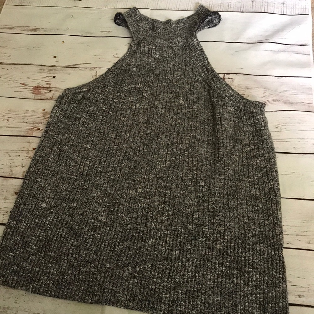 High Neck Knit Crop Top